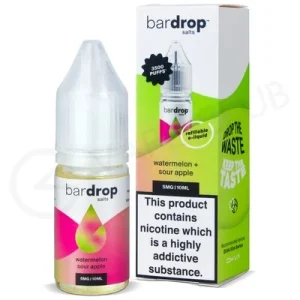 Watermelon Sour Apple Nic Salt E-Liquid by Bar Drop Salts