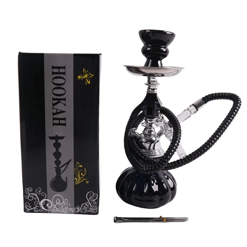 Black Pumpkin 11" Glass Hookah - Image 2