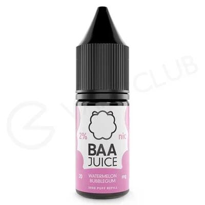 Watermelon Bubblegum Nic Salt E-Liquid by Baa Juice