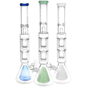 Pulsar Borosilicate Water Pipe- 21.5" / 19mm F / Colors Vary