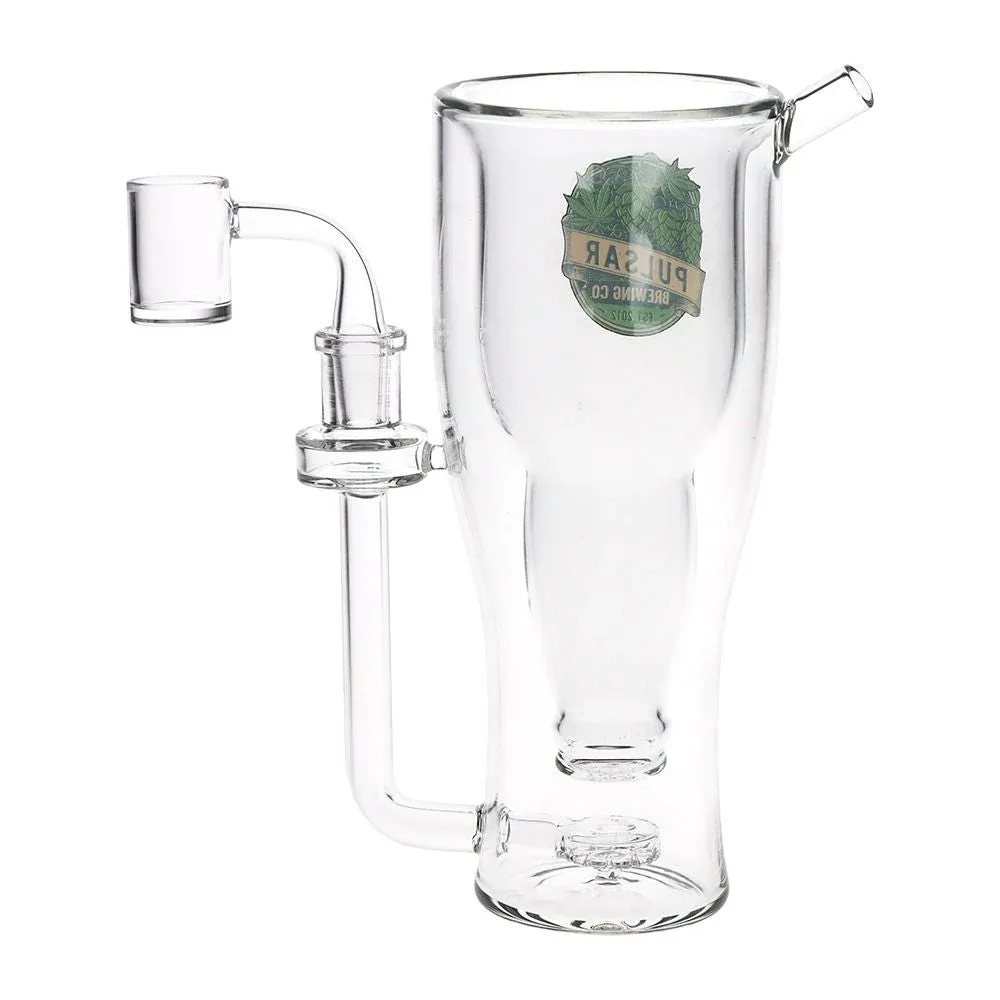 Pulsar Brewing Co Smokeable Beer Mug Glass Dab Rig - 8.5" / 14mm F / 330ml - Image 2