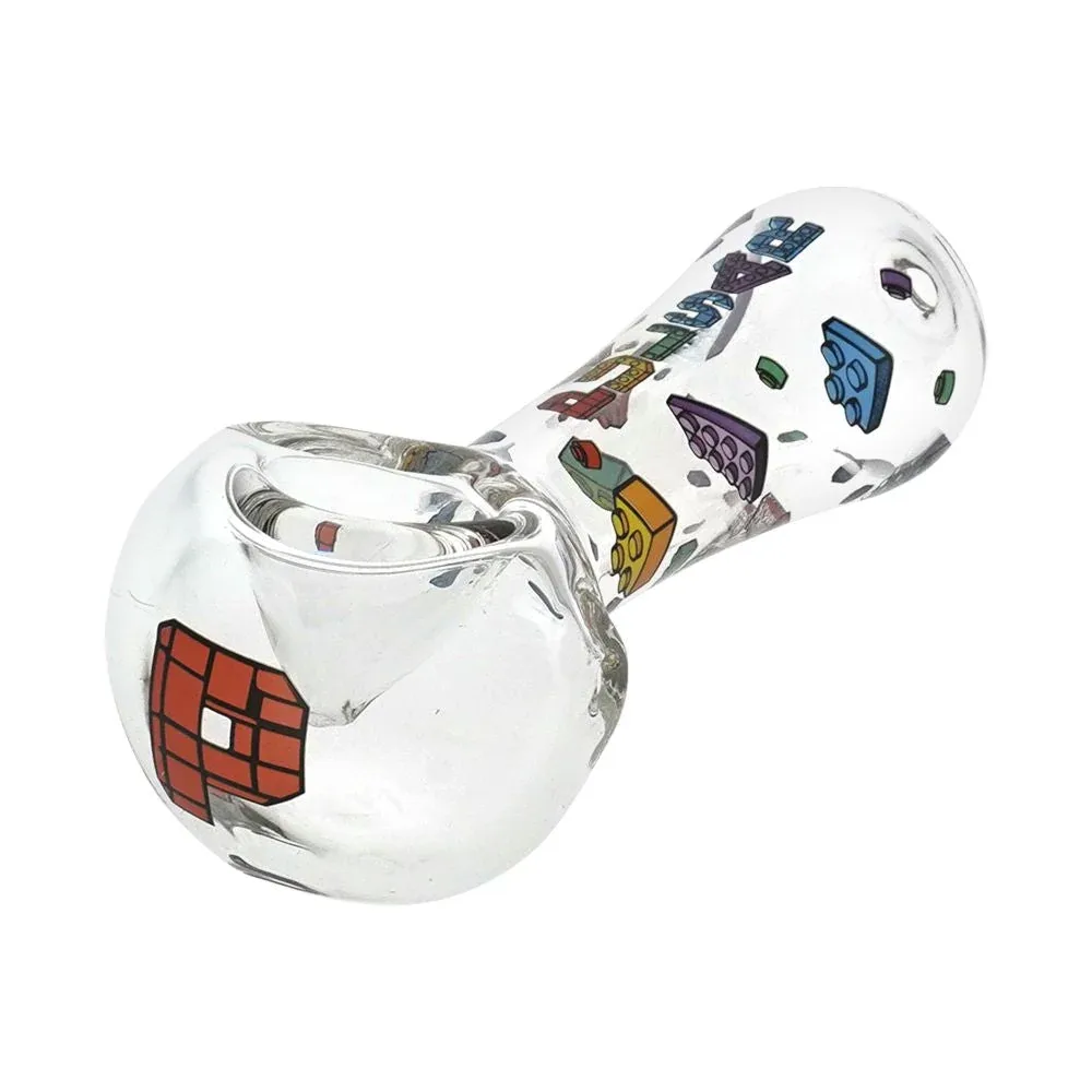 Pulsar Building Blocks Glass Spoon Pipe - 4.5" 3ct - Image 2