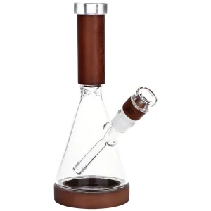 Pulsar Grove Wood on Glass Beaker Water Pipe - 10.75" / 14mm F