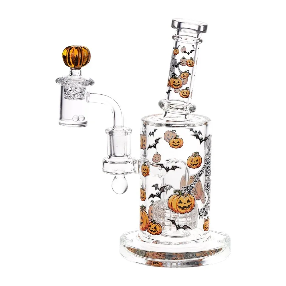Pulsar Halloween Ball Glass Dab Rig Set - 7.75" / 14mm F - Image 2