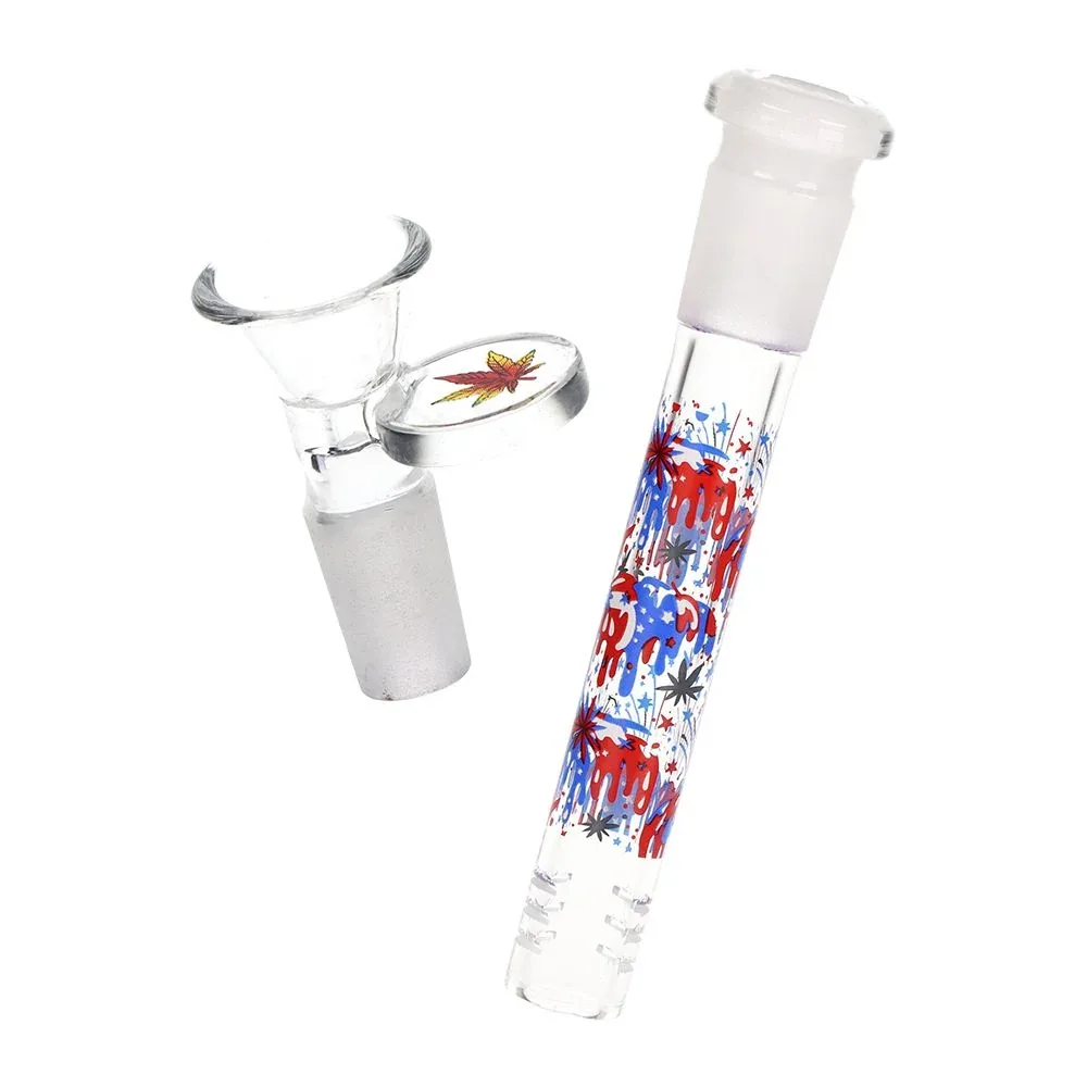 Pulsar Melting Uncle Sam Beaker Glass Water Pipe - 9.75" / 14mm F - Image 2