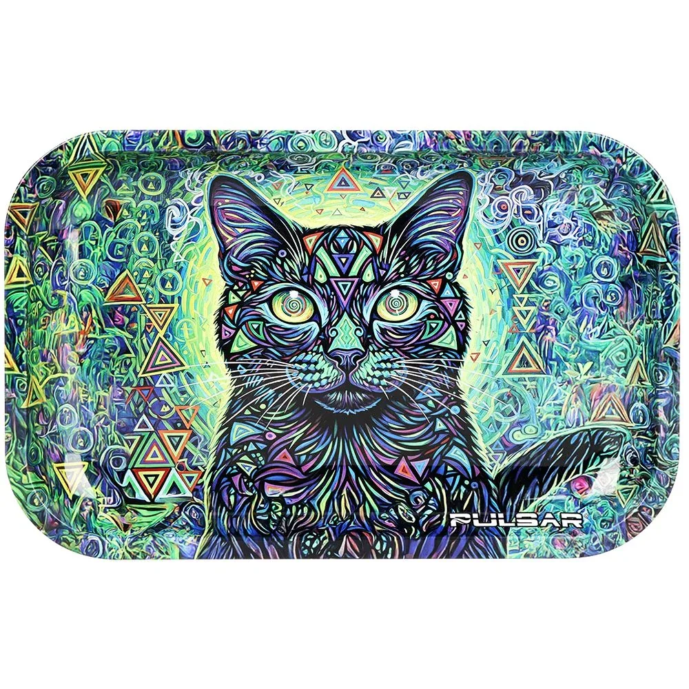 Pulsar Metal Rolling Tray - Cat-Atonic / 11"x7"