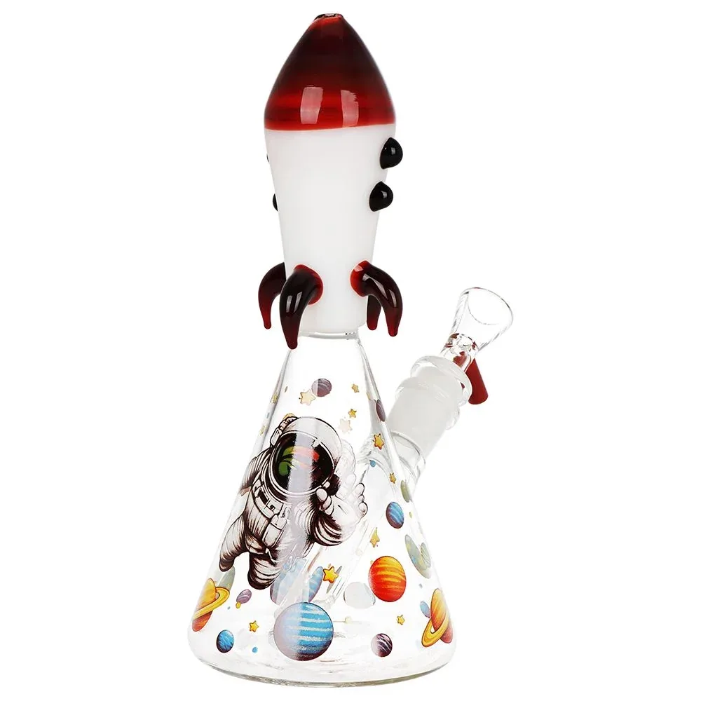 Pulsar Rocket Ship Glass Water Pipe - 7.75" / 14mm F - Image 2