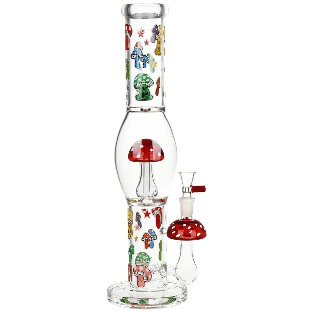 Pulsar Shroom Shenanigans Glass Water Pipe - 15.25" / 14mm F - Image 2
