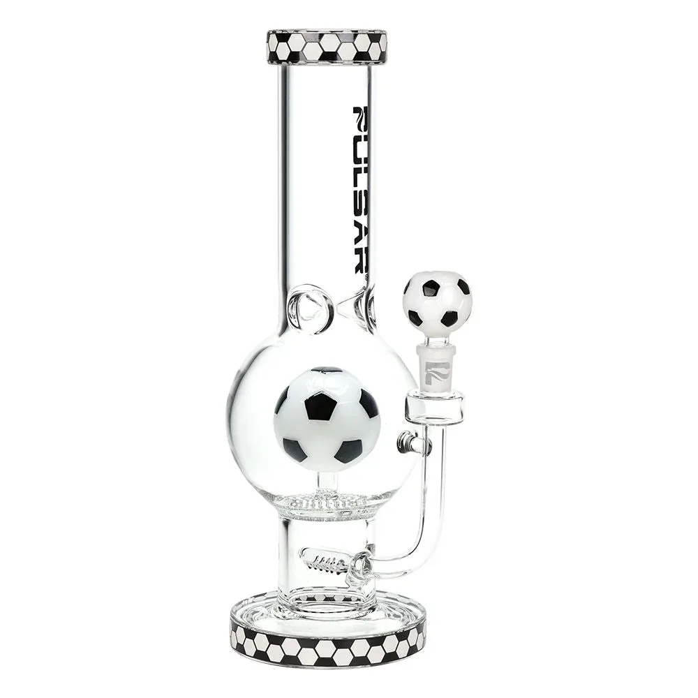 Pulsar Soccer Celebration Bubble Base Glass Water Pipe - 12.6" / 14mm F