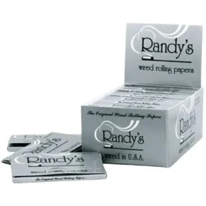 Randy’s Classic Silver 77mm Wired Rolling Papers 25 Packs