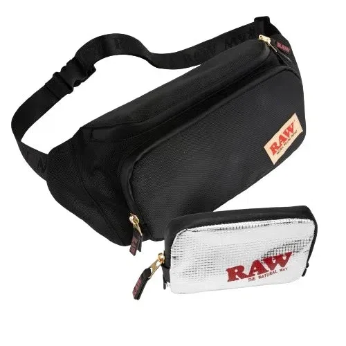 RAW x Rolling Papers Sling Bag with Removable Storage Pouch