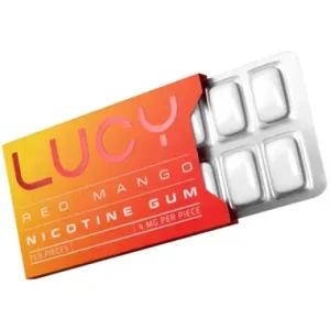 Red Mango Flavor Nicotine Gum (10/pk) | Lucy Goods