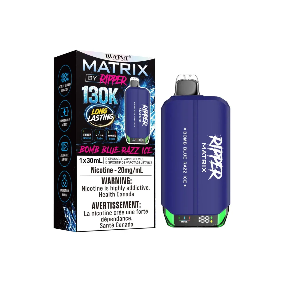 Rufpuf Ripper Matrix Disposable Vape 30mL - Image 2