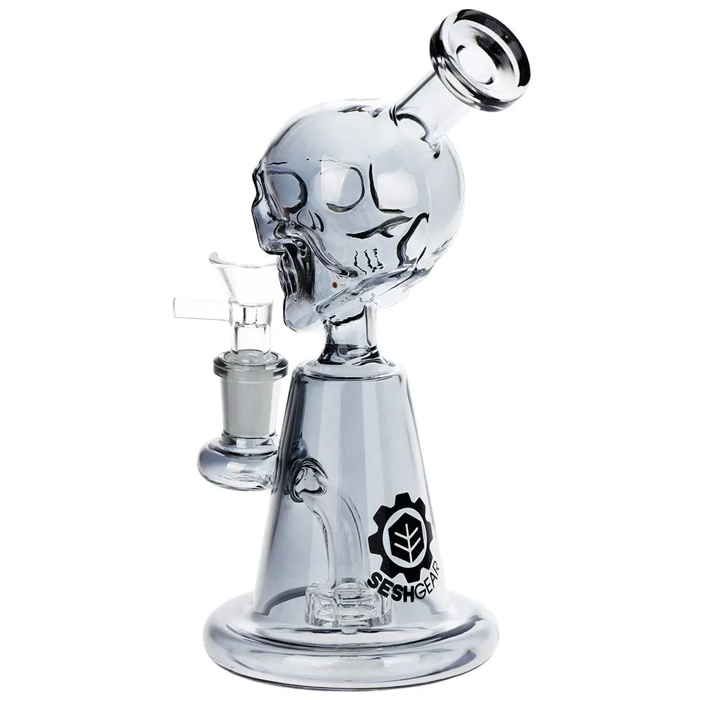 SeshGear Ancient Skullz Glass Water Pipe - 7.5" / 14mm F - Image 2