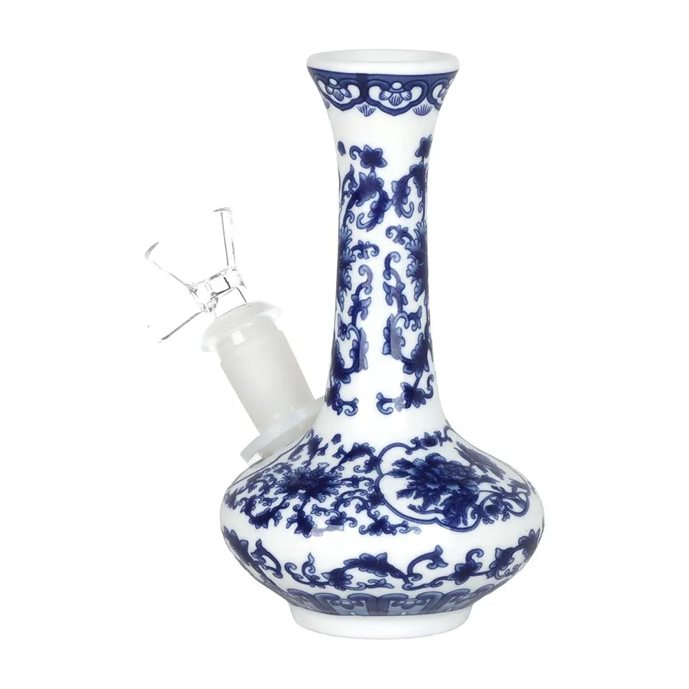 SeshGear Chinese Vase Ceramic Water Pipe - 5.5" / 14mm F / Oval Base - Image 2