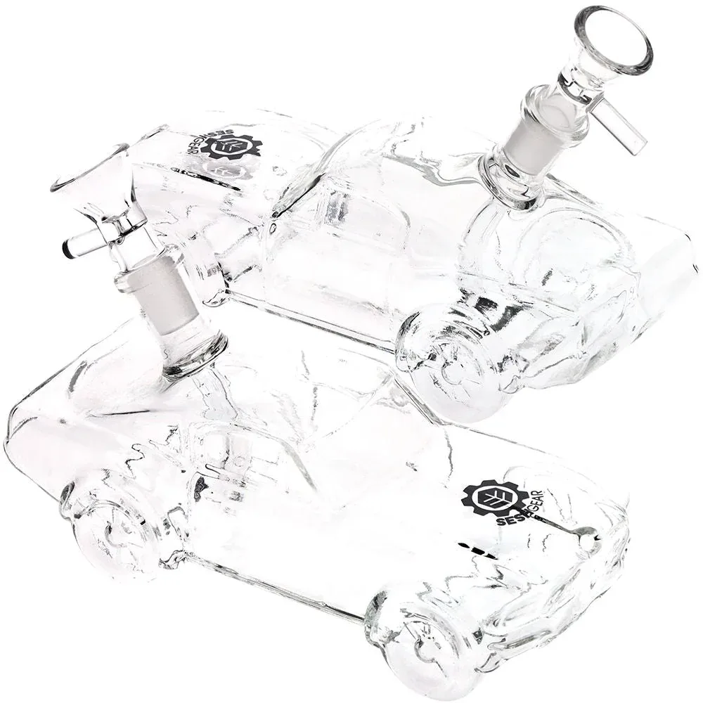 SeshGear Clear Car Glass Water Pipe - 6.75" / 14mm F 2ct