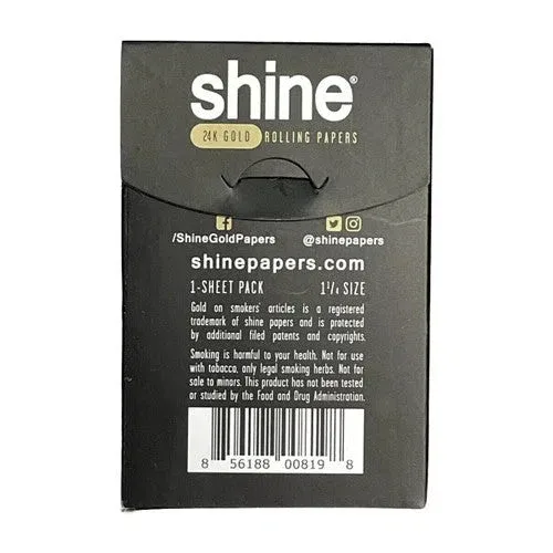 Shine 24k Gold Rolling Papers 1 1/4 - Image 2