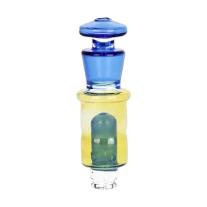 Silver Fumed Glass Bubbler Attachment for Puffco Pivot - 4.1"