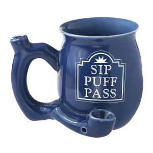 SIP PUFF PASS BLUE CHUBBY PREMIUM ROAST & TOAST PIPE MUG