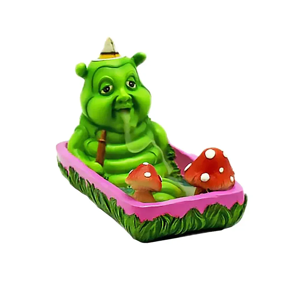 Smoking Caterpillar Backflow Incense Burner 5.7"