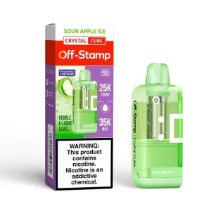 Sour Apple Ice - Off-Stamp Crystal Cube 35K Disposable Pod