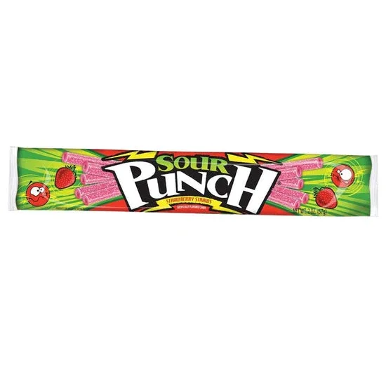 Sour Punch Strawberry Straws 57g