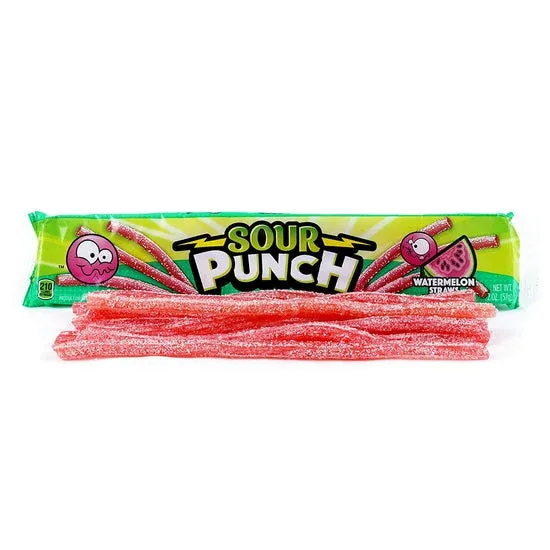 Sour Punch Watermelon Straws 57g