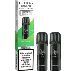 Spearmint Elf Bar 600 pods 2 pack