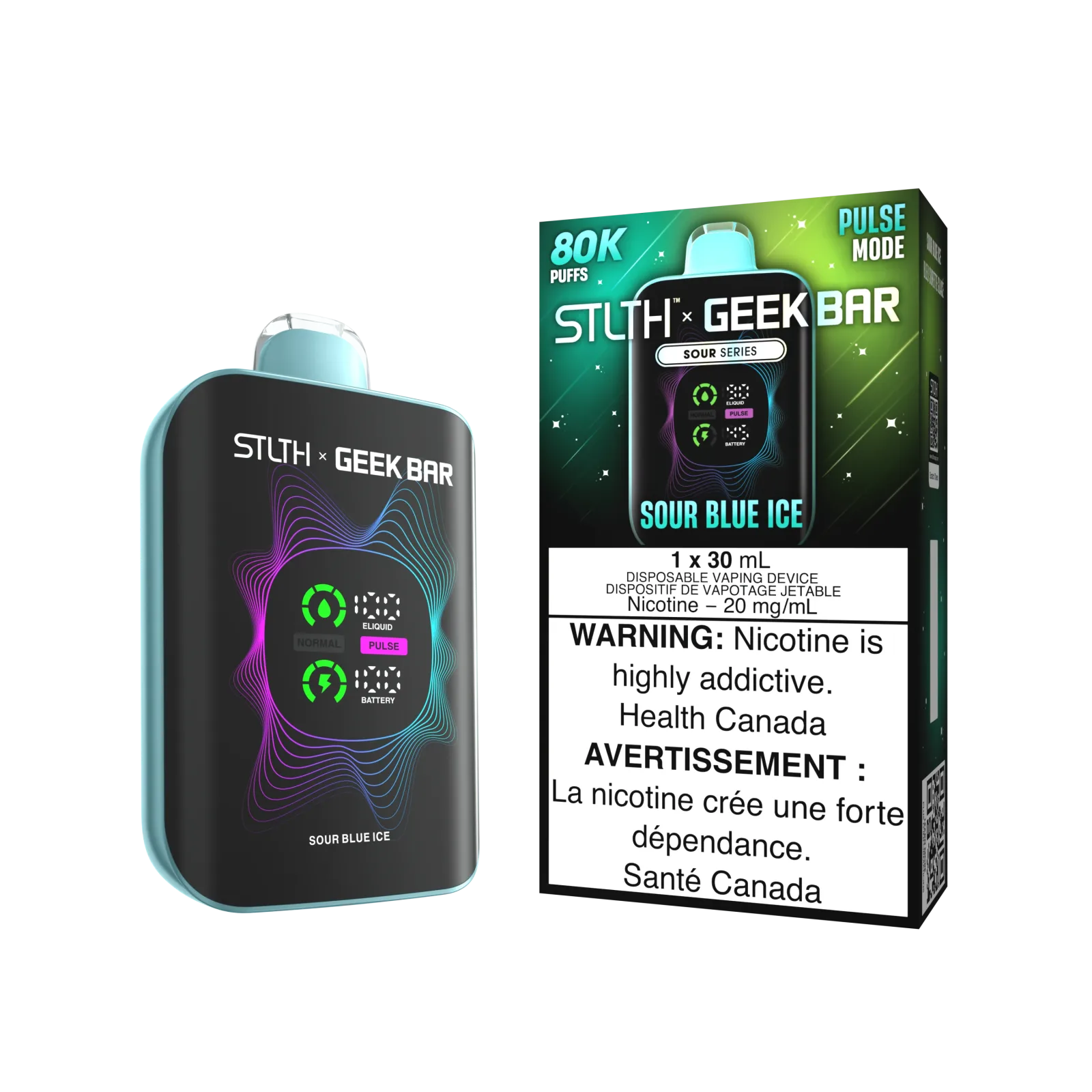 Stlth Geekbar Sour Blue Ice 80k
