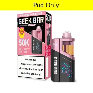 Strawberry B-Burst Geek Bar Clio Platinum 50K Pod