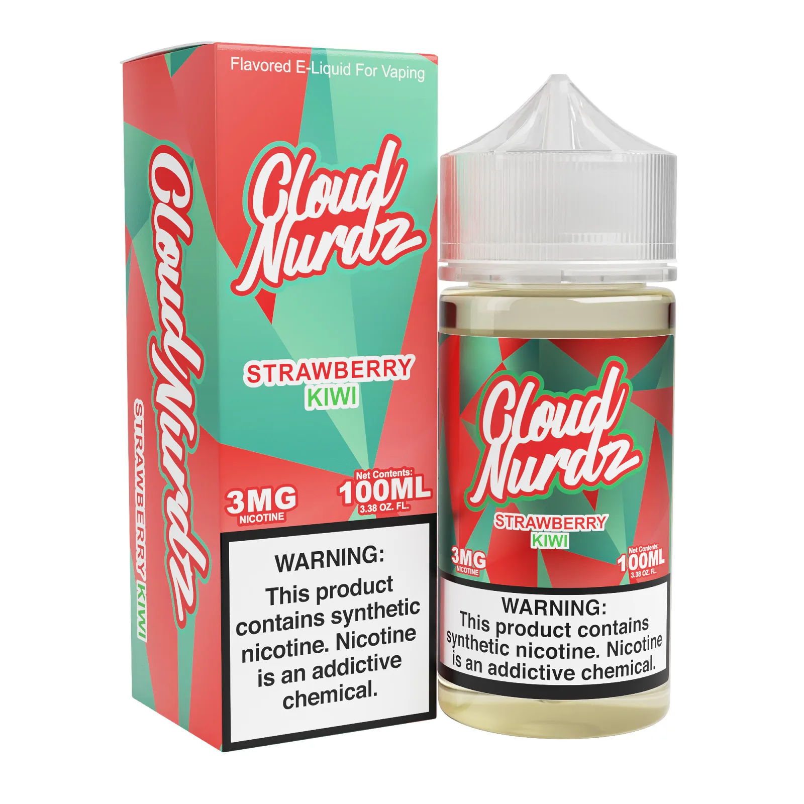 Strawberry Kiwi – Cloud Nurdz Freebase – 100mL