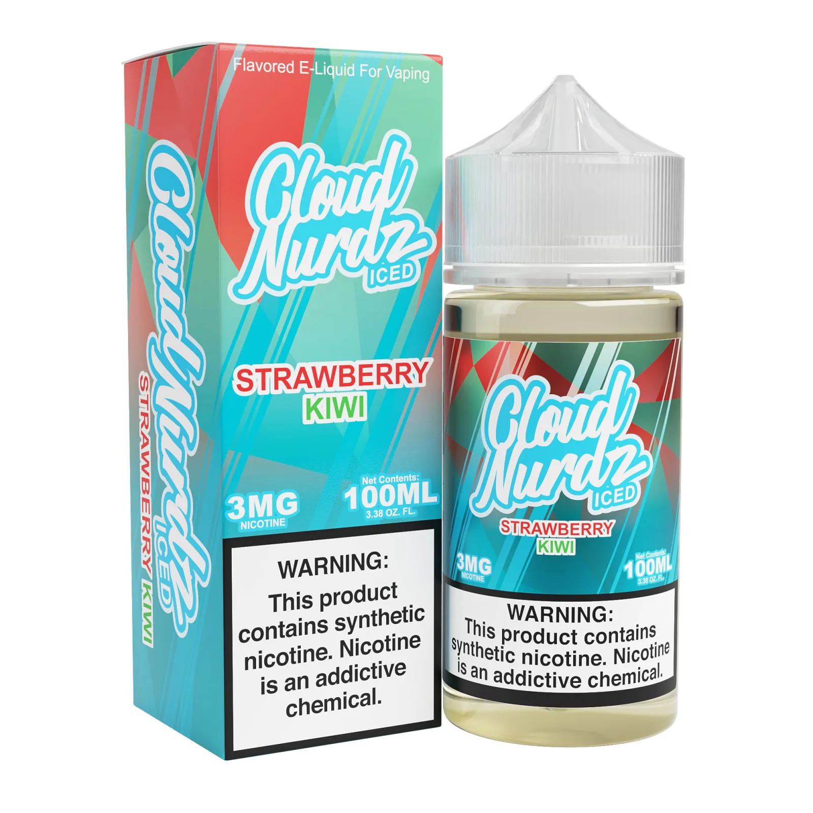 Strawberry Kiwi Iced – Cloud Nurdz Freebase – 100mL