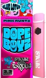Sugar x Exodus Blue Lotus 2.2g HHC Disposable Vape - Pink Runtz