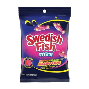 Swedish Fish Mini Glowups Strawberry Watermelon 87g