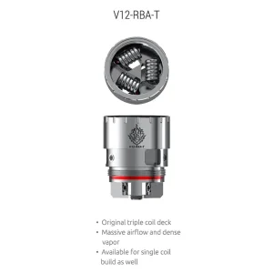 TFV12 V12-RBA-T | Triple Coil RBA Deck