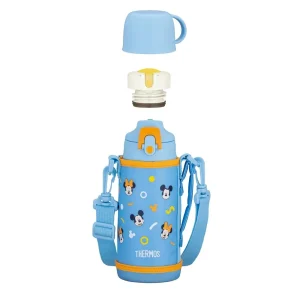 Thermos Kids Vacuum Insulated Water Bottle 0.6L/0.63L Blue Orange with Cup