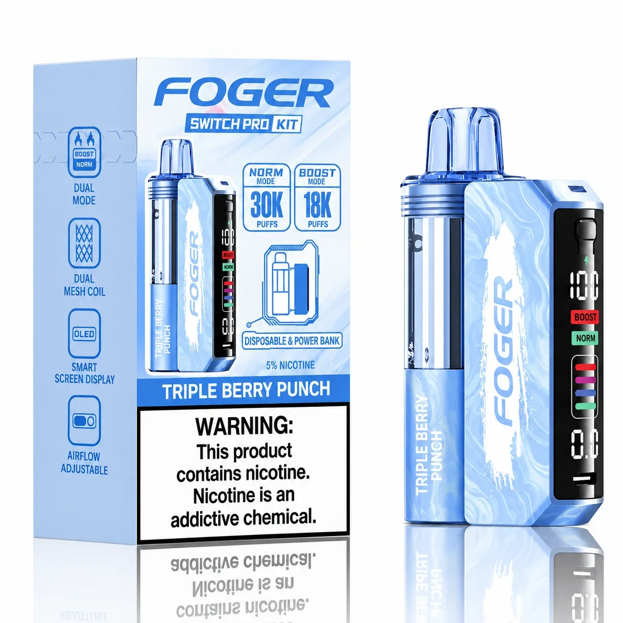 Triple Berry Punch - Foger Switch Pro 30K Disposable Kit