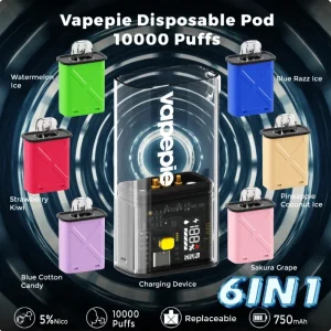 Vapepie Flexswitch 60000 Puff 6-in-1 Vape Kit U.S. California Warehous