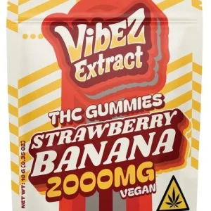 Vibez Extract 2000mg Strawberry Banana Gummy