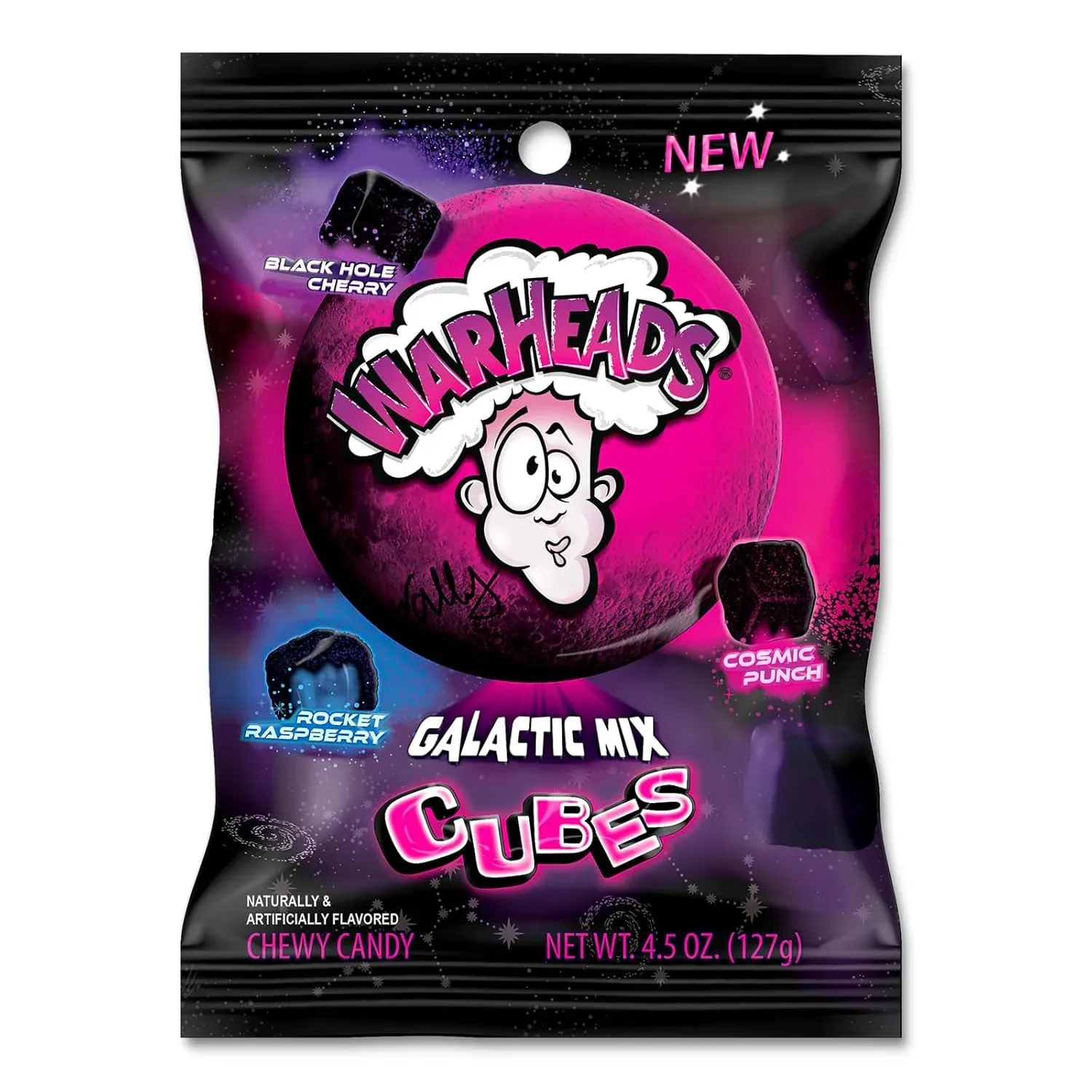 Warheads Sour Galactic Mix Cubes (127g)