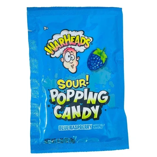 Warheads Sour Popping Candy Blue Raspberry 9g