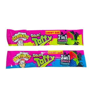 Warheads Sour Taffy 2 in 1 Chewy bar Colors & flavours!