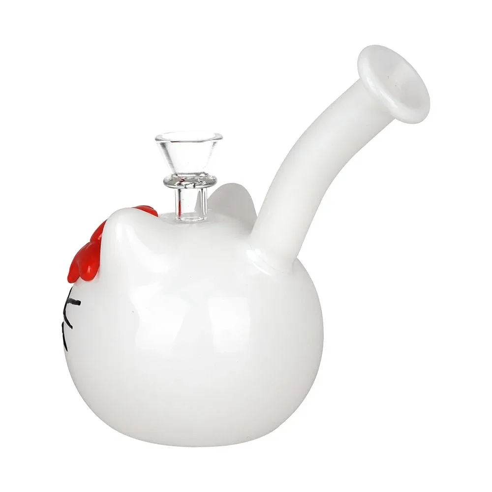 What's Happenin' Kitty Glass Water Pipe - 7" / 14mm F - Image 2