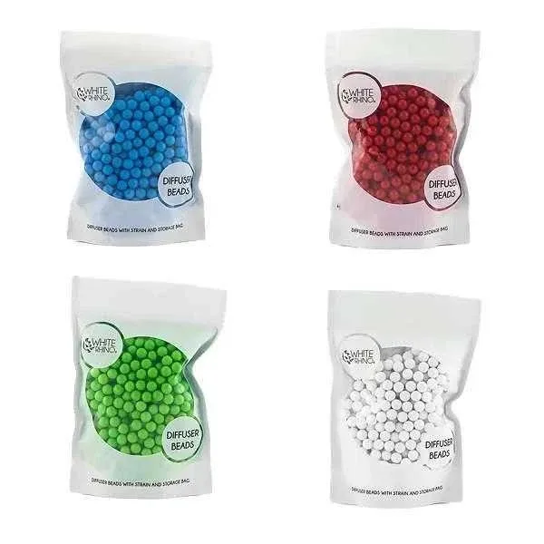 White Rhino Diffuser Beads w/ Strain & Store Bag