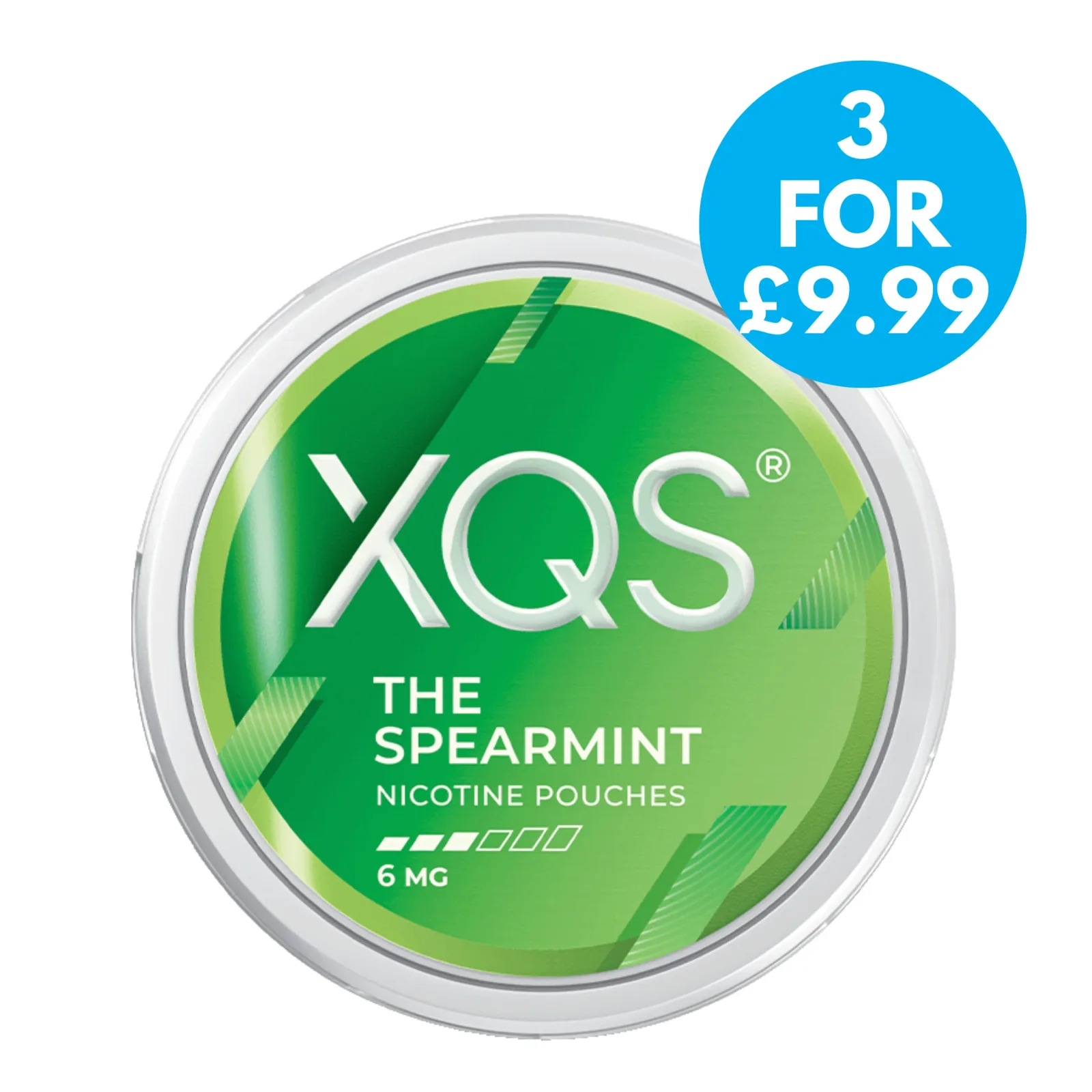 XQS Snus 6mg Nicotine Pouches The Spearmint