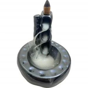 ZenN - Bamboo Shape Waterfall Backflow Incense Cone Burner 4.7x3.9”