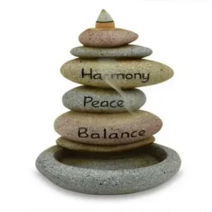 ZenN - Big Rock Tower Carved Backflow Incense Burner 2.6x2x4.3”