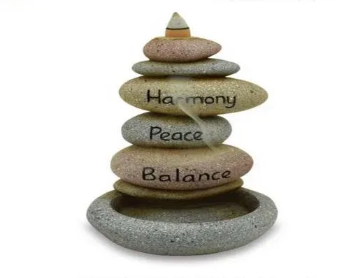 ZenN - Big Rock Tower Carved Backflow Incense Burner 2.6x2x4.3”
