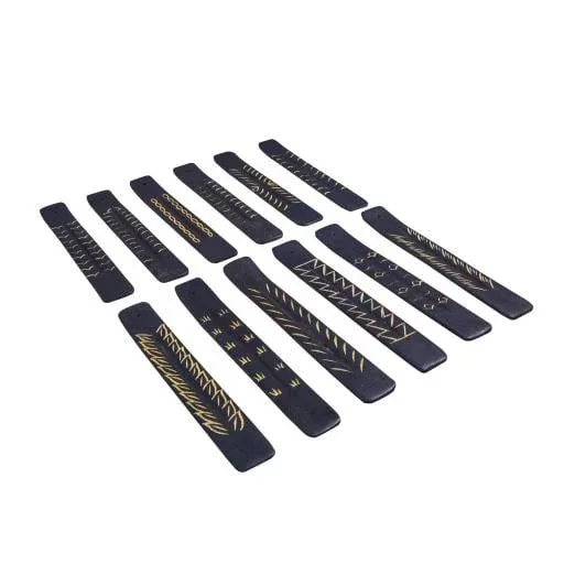 ZenN - Carved Black Incense Ash Catcher Set