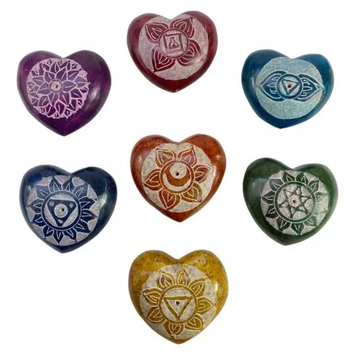 ZenN - Heart Shape Incense Burner Carving Seven Chakra Ash Catcher